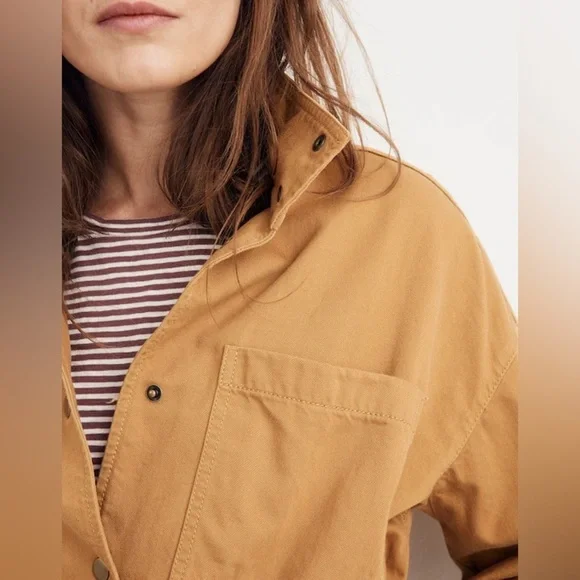 Madewell Southlake Military Jacket Dark Sahara Size 2X - Picture 3 of 10